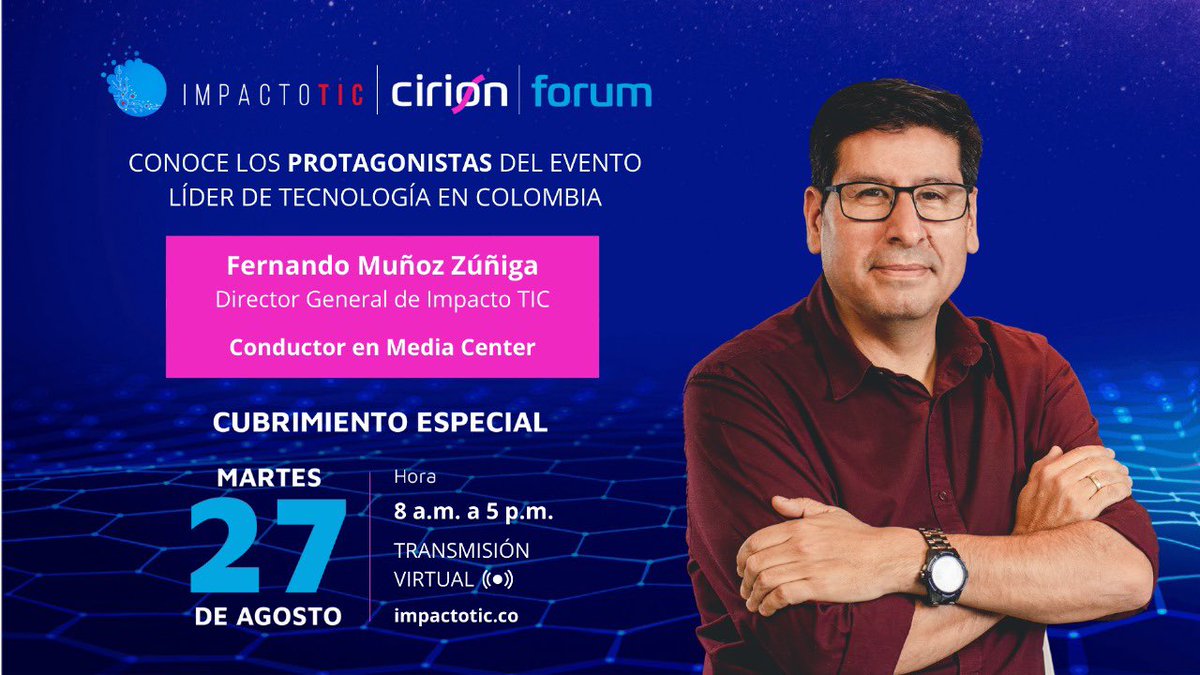 ImpactoTIC's tweet image. ¡Somos el aliado de los grandes #EventosTIC en el país!  Nuestra próxima cita será desde el #MediaCenter en el Cirion Forum Colombia 2024. 📡🎤

Te presentamos al equipo periodístico, que cubrirá el evento de mañana con entrevistas exclusivas, contenidos de valor y seguirá paso a