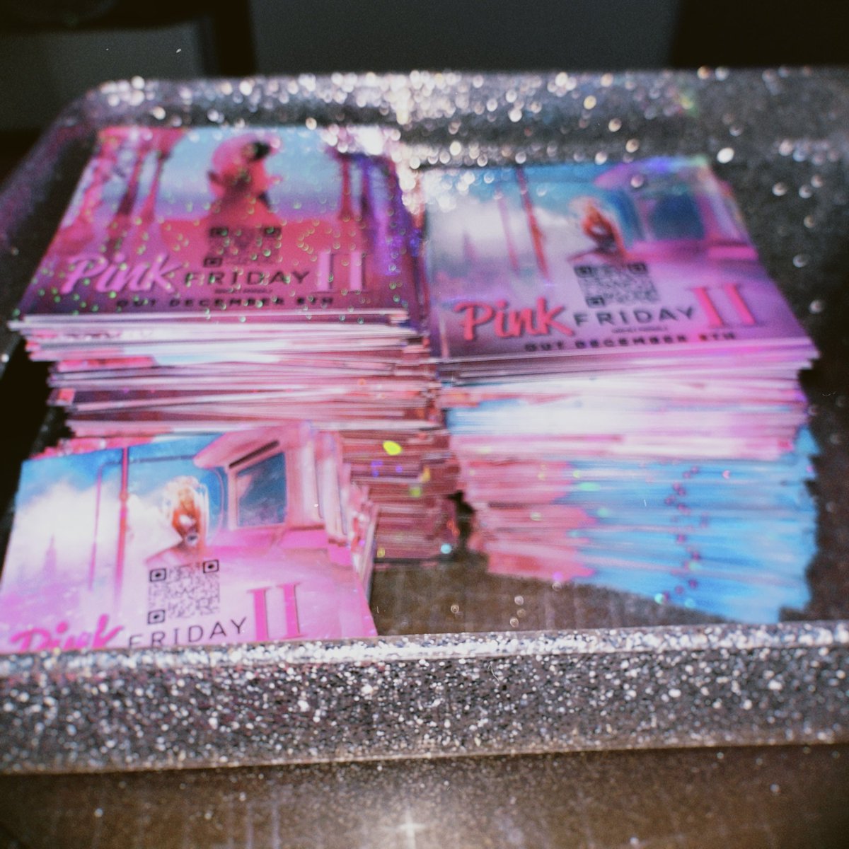 mayaminaj's tweet photo. i’ve prepared enough resources to be able to do a smaller batch of promo stickers for the deluxe ✨ the new stickers will have the new cover. 

so as soon as the #GagCityRELOADED cover is released, it’s crunch time 💌 

form to request stickers: https://t.co/71La2O0ttz https://t.co/PxE8ur6W4p