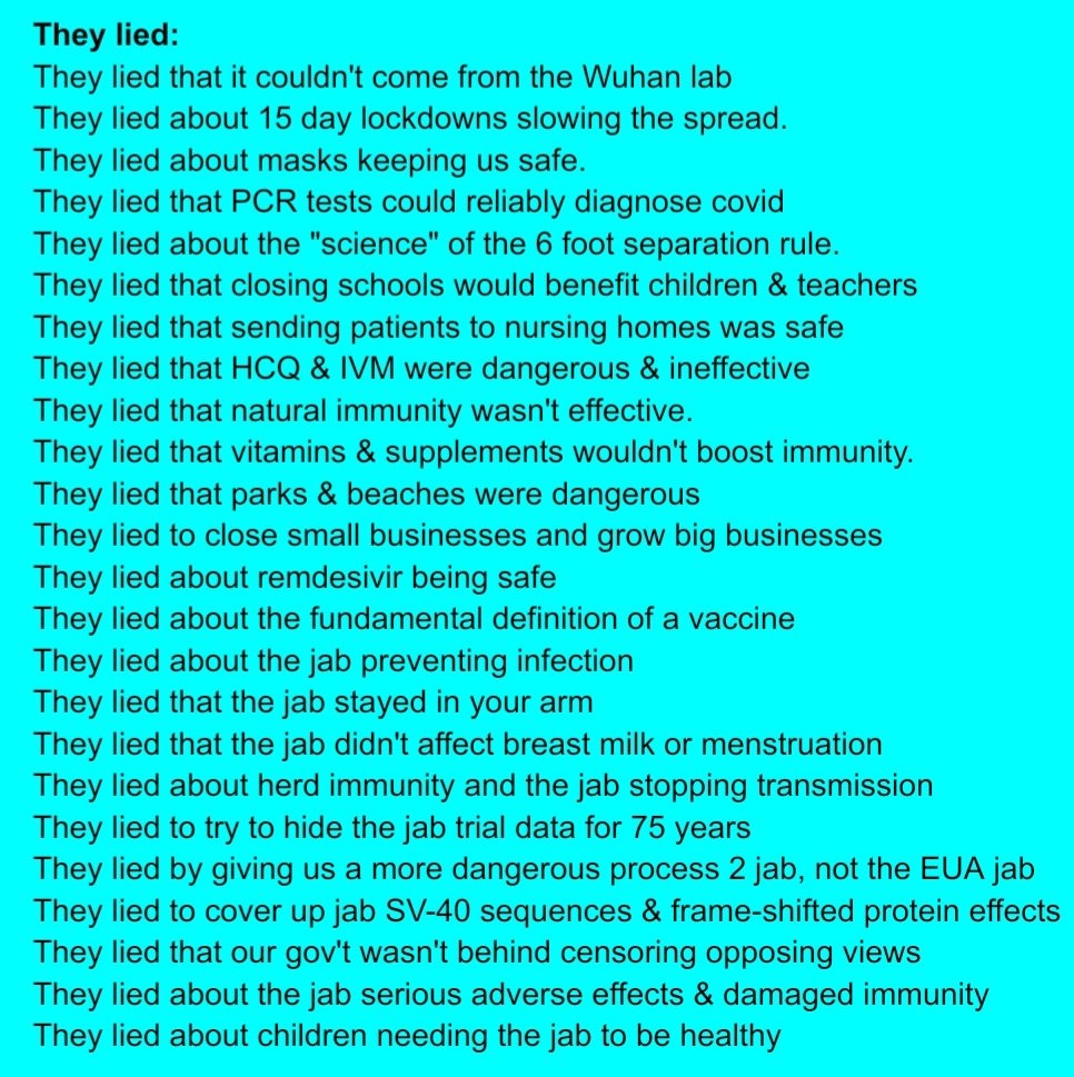 FreeRebel1973's tweet photo. @MdBreathe @JudiciaryGOP @Meta Shall I try my lies, more lies, and yet more lies list?

(I'm just a nobody who was suspended from YouTube in Oct 2020 for posting a clip of @btysonmd talking HCQ.  I didn't try Facebook). 

My list: https://t.co/T28sAyFn3t