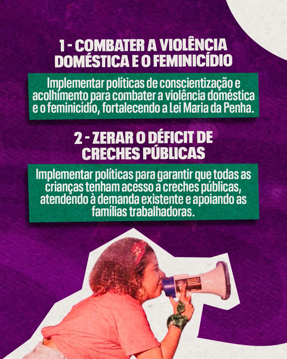 No Dia Internacional da Igualdade Feminina, separamos ✨7✨ propostas do nosso Projeto Popular para o Rio voltadas para a garantia de direitos das mulheres, sobretudo as mulheres negras e aquelas em situação de maior vulnerabilidade! ✊🏾

⬇️ #Maíra13713