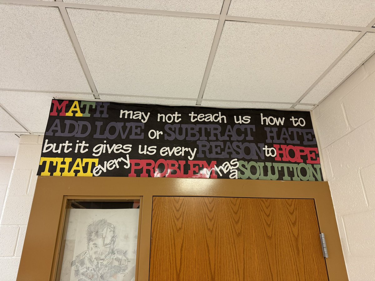Waiting for a board meeting to start, absolutely love being in a middle school hallway full of student’s hard work and educator’s presence…but this one hit a cord. Read it once … then read it again.