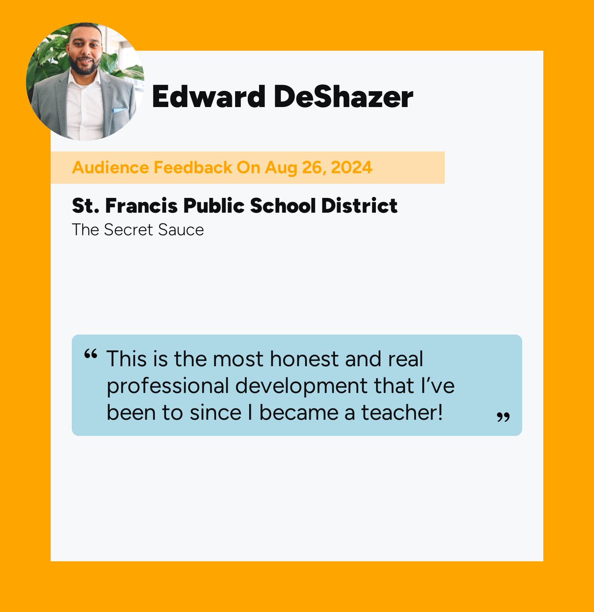 It was an honor to be the opening keynote for St. Francis School District. I never take for granted being able to share my story. I wouldn’t be where I am without some incredible educators. 🫶🏽🫶🏽🫶🏽