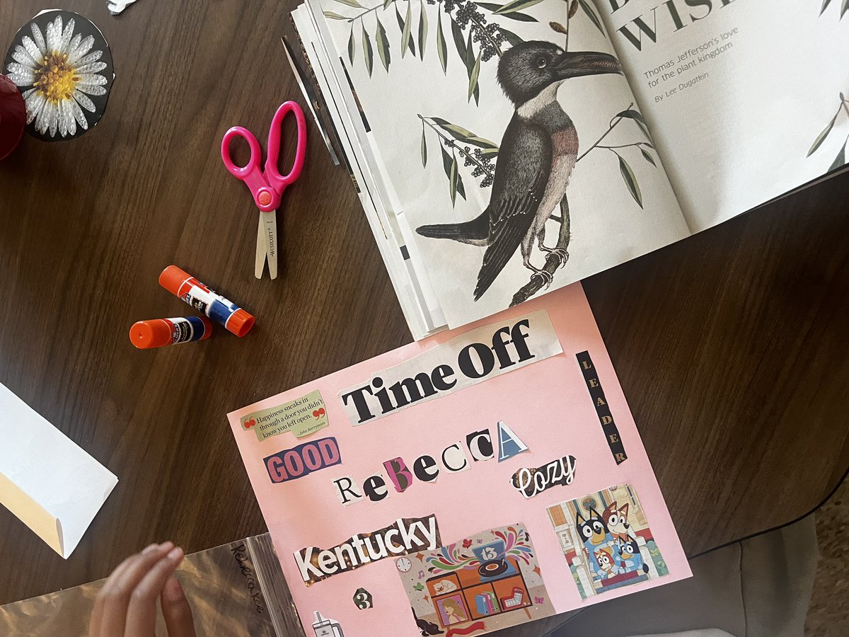 ArtRoom205's tweet image. 5th graders have been working hard on their personality boards (think vision boards but showing off their whole personalities) and I can’t wait to display them all! @MLEmustangs @JCPSKY #elementaryart