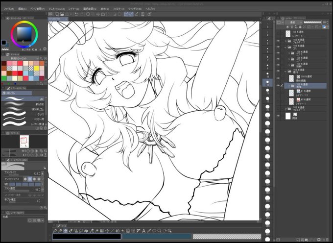 ライブでここまで進みました #今日のライブ進捗 #ファンサイト絵 https://t.co/qo75H00aMO 