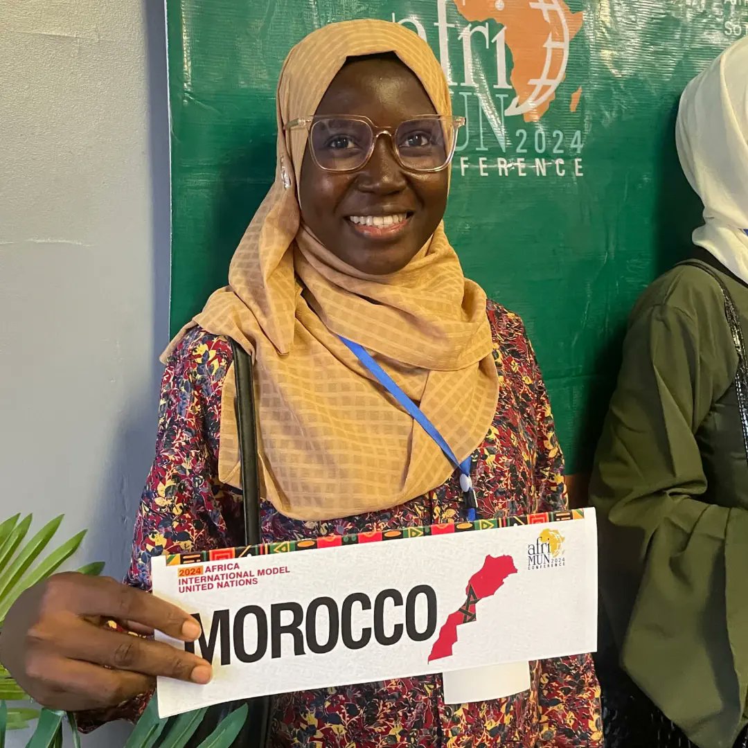 KawtharOmodara's tweet photo. I am grateful for this eye-opening experience and am looking forward to further exploring the world of international relations and diplomacy. AfriMUN has been a great start to what I hope will be a long journey of learning and engagement in global affairs. https://t.co/KzakuCRLcr