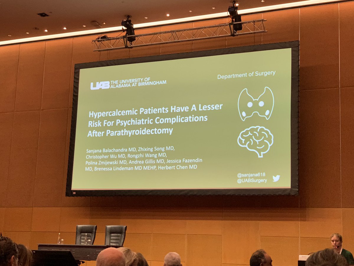 ramshaakhund's tweet photo. @sanjana618’s ⭐️ presentation at the @IAESurgeons @iss_sic 
🇲🇾 

Pts with HPT who undergo surgery have ⬇️ risk of developing neuropsych disorders and those w neuropsych disorders who undergo surgery had fewer hospitalization! 

@herbchen @UABSurgery https://t.co/uEVtH2V1gk