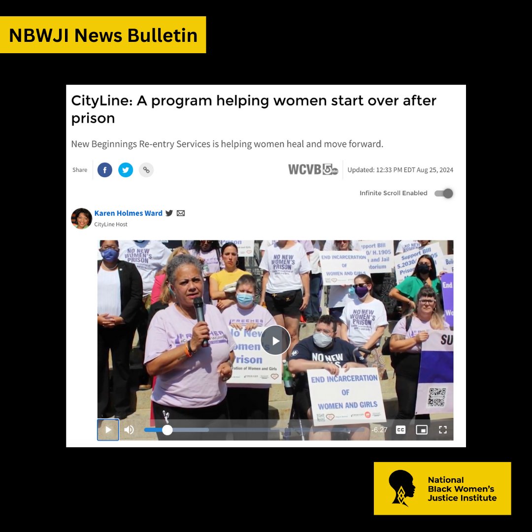 National Black Women’s Justice Institute (NBWJI) (@nbwjinstitute) on Twitter photo 👏🏿👏🏿👏🏿Woo! We love this spotlight on the work that Stacey Borden and New Beginnings Re-Entry Services are doing with women leaving incarceration in Massachusetts! TY <a href="/KarenHolmesWard/">Karen Holmes Ward</a> <a href="/WCVB/">WCVB-TV Boston</a> for spotlighting this incredible program! wcvb.com/article/cityli… 👏🏿👏🏿👏🏿Woo! We love this spotlight on the work that Stacey Borden and New Beginnings Re-Entry Services are doing with women leaving incarceration in Massachusetts! TY <a href="/KarenHolmesWard/">Karen Holmes Ward</a> <a href="/WCVB/">WCVB-TV Boston</a> for spotlighting this incredible program! wcvb.com/article/cityli…
