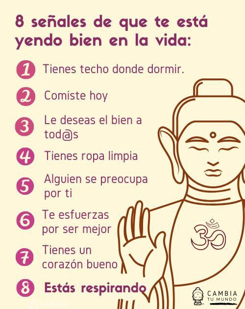8 SEÑALES DE QUE TE ESTA YENDO BIEN EN LA VIDA:
