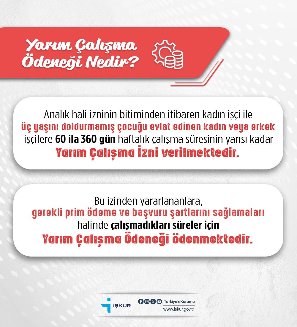 TurkiyeIsKurumu's tweet photo. 🔴Yarım Çalışma Ödeneği Nedir❓ https://t.co/ICCqoPyuYr