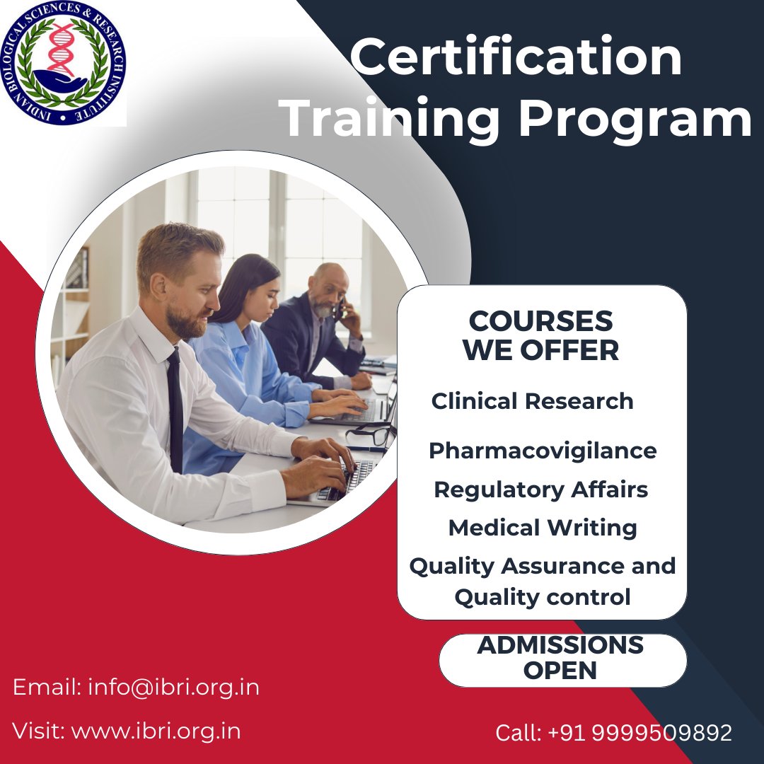 NoidaIbri's tweet image. Get certified, get hired! Our training program is designed to help you achieve your career aspirations. Don’t miss out on this opportunity &amp;amp; enroll now.
For any query contact at : +91 9999509892 or Email : info@ibri.org.in
#Careergoals #jobopportunities #Certificationcourse #ibri