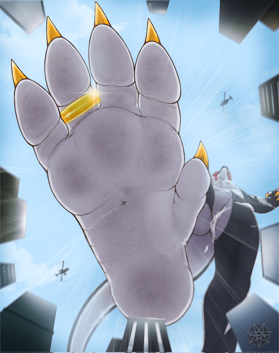 Big anthro dragon paw stomping city (YCH)

Thanks <a href="/SturBromine/">SturBromine</a> for commissioning this for me.

Art done by amazing <a href="/Slegar_Akhet/">Slegar</a>