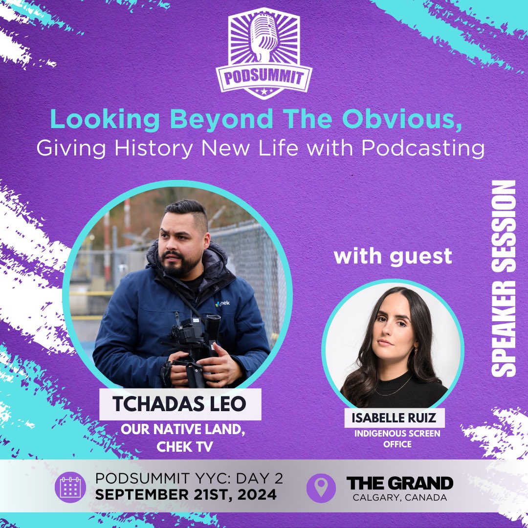 Tchadas Leo (@tchadasleochek) on Twitter photo <a href="/cityofcalgary/">City of Calgary</a> we are less than 4 weeks away from the <a href="/podsummit/">PodSummit</a> 2024! Thank you to the <a href="/screen_office/">Indigenous Screen Office</a> for sponsoring my trip and being a part of my presentation! So grateful. I couldn’t do this presentation without the support of <a href="/CHEK_News/">CHEK News</a> and <a href="/CHEK_media/">CHEK</a> #indigenous #calgary <a href="/cityofcalgary/">City of Calgary</a> we are less than 4 weeks away from the <a href="/podsummit/">PodSummit</a> 2024! Thank you to the <a href="/screen_office/">Indigenous Screen Office</a> for sponsoring my trip and being a part of my presentation! So grateful. I couldn’t do this presentation without the support of <a href="/CHEK_News/">CHEK News</a> and <a href="/CHEK_media/">CHEK</a> #indigenous #calgary