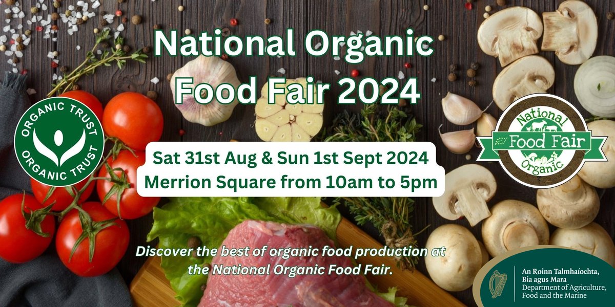 GarryhinchMush's tweet photo. WE'LL BE THERE!!!
The #NationalOrganicFoodFair is coming to Merrion Square this weekend - and Garryhinch Wood Exotic Mushrooms will be there with the tastiest Irish #exotic #organic #mushrooms!
Tickets and details here: https://t.co/9eRTmhXPIJ
#NOFF24 #organicfood #foodfair #NOFF https://t.co/fvMW7cdWMK