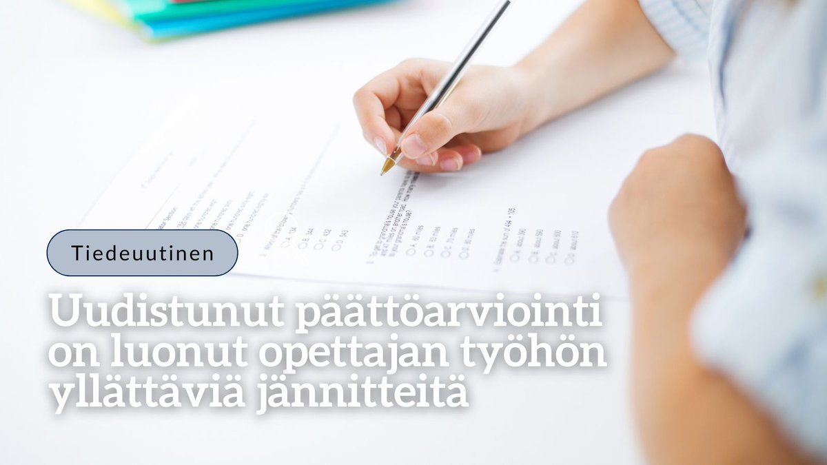 Jyväskylän yliopistossa toteutettu tutkimus osoittaa, että vuonna 2021 uudistettu peruskoulun päättöarviointi on luonut opettajien arviointityöhön yllättäviä jännitteitä. Opettajat voivat joutua tekemään kompromisseja mm. oppimisen tukemisen suhteen.📝
👉 r.jyu.fi/FD4