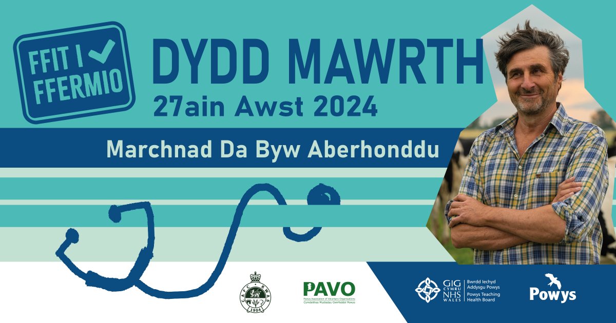 Ydych chi ym Marchnad Da Byw Aberhonddu heddiw? Bydd ein tîm Ffit i Ffermio yno hefyd!

Beth am gael sgwrs a chael archwiliad iechyd a chyngor am ddim i chi eich hun?

I gael rhagor o wybodaeth, ewch i cy.powys.gov.uk/ffitiffermio

<a href="/PAVOtweets/">Powys Assoc Vol Orgs</a> <a href="/BIAPiechyd/">Bwrdd Iechyd Addysgu Powys</a>