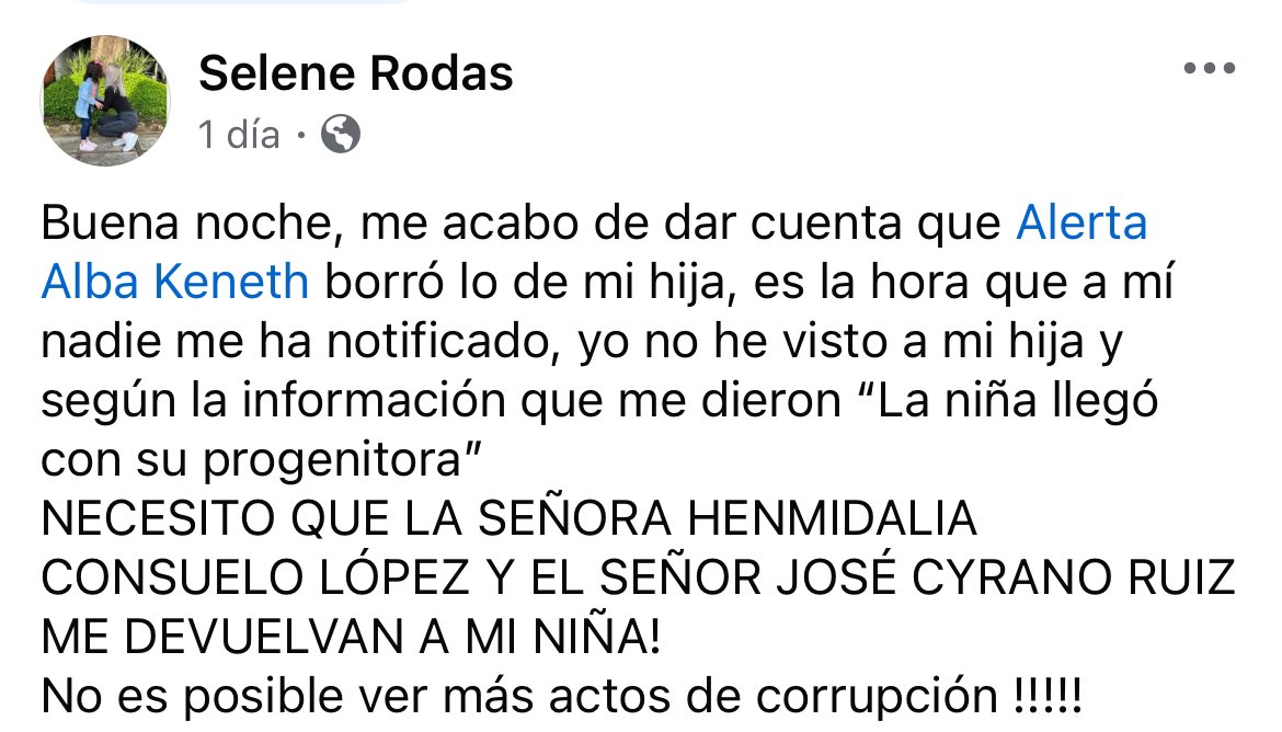 LaSuperAnita_86's tweet image. Por esta nena pusieron una alerta @alba_keneth y la quitaron, pero la mamá dice que la nena no está con ella. Parece que quienes se la llevaron fueron los abuelos paternos. La nena estaba viviendo en Huehue junto con su mamá. No sé por qué hacen eso. @PGNguatemala