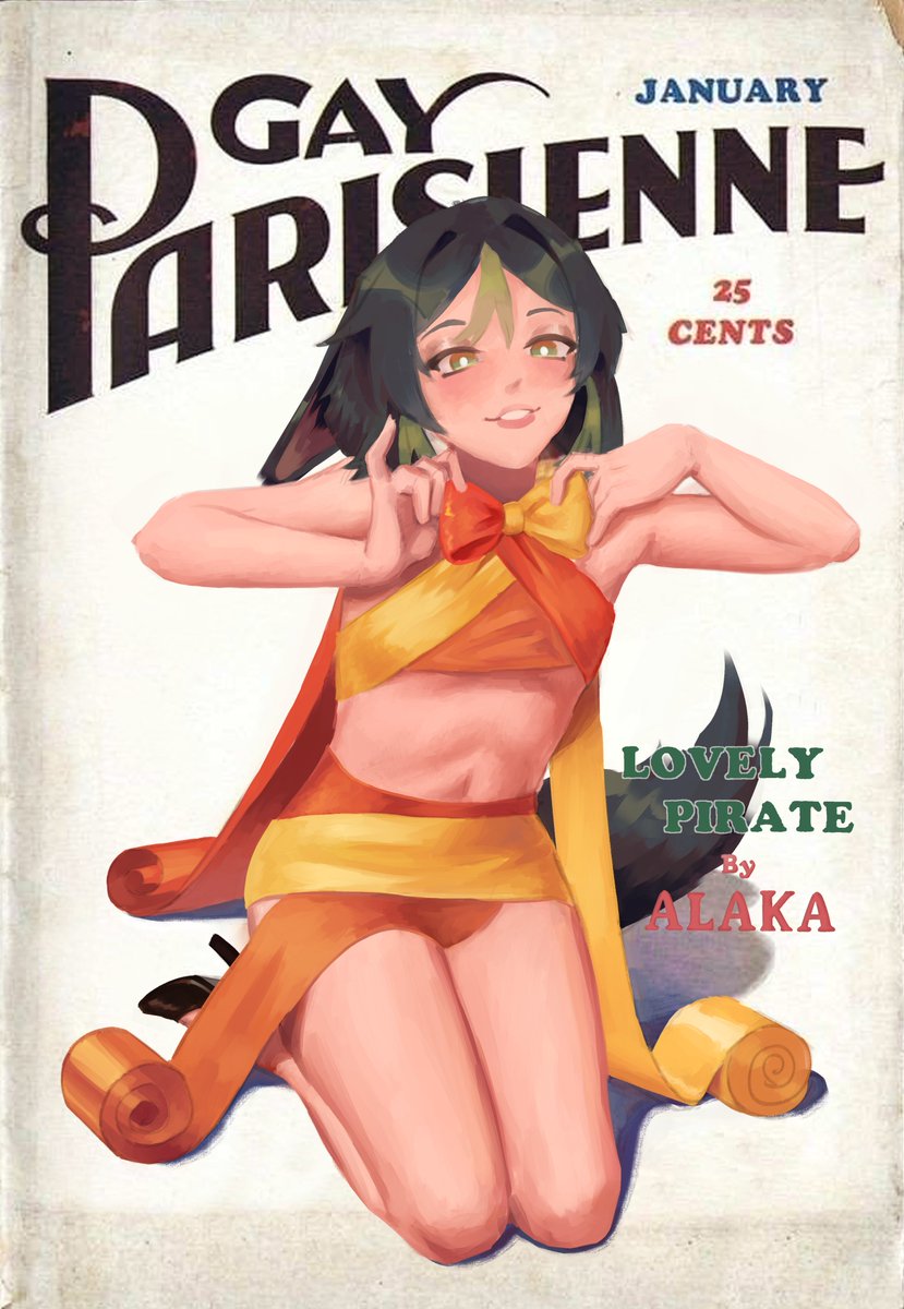 fernandapins's tweet photo. Nari as a cover of a pulp art magazine
#Tighnari #GenshinImpact https://t.co/lsveoEIxUy