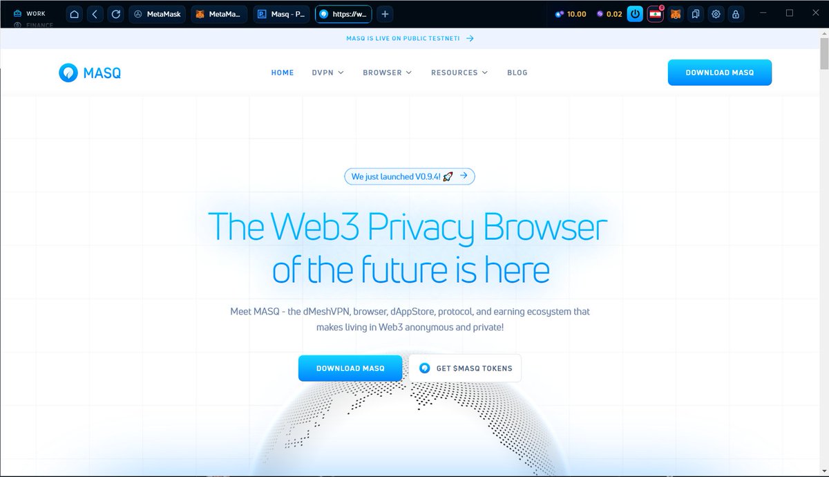 NIZAR_ALSAYEGH's tweet photo. 🚀 Just tried out the MASQ browser—blown away by the privacy and decentralization! It’s like a VPN, Tor, and a regular browser combined. 🌐 Say goodbye to censorship and hello to true internet freedom. #PrivacyFirst #Web3 #MasqBrowser #MASQCommunityRewards @MASO_ai https://t.co/ZY5HjOQnkA