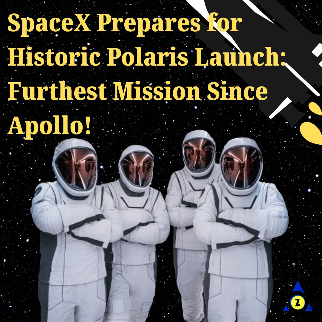TheAgeOfGenZ's tweet image. SpaceX&apos;s Most Ambitious Mission Yet: Polaris Launch to Make History with First Commercial Spacewalk!

#SpaceX #PolarisProgram #SpaceLaunch #ApolloLegacy #CommercialSpacewalk #SpaceExploration #CountdownToLaunch