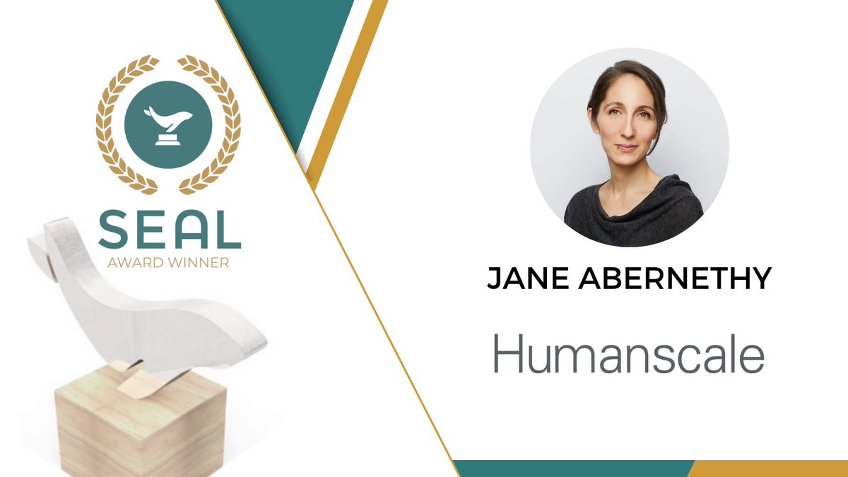 SEAL Awards (@sealawards) on Twitter photo Congrats to <a href="/jane_abernethy_/">Jane Abernethy</a> from <a href="/humanscale/">humanscale</a>, as a recipient of our 2024 Sustainability Leader Award.
sealawards.com/seal-sustainab… Congrats to <a href="/jane_abernethy_/">Jane Abernethy</a> from <a href="/humanscale/">humanscale</a>, as a recipient of our 2024 Sustainability Leader Award.
sealawards.com/seal-sustainab…