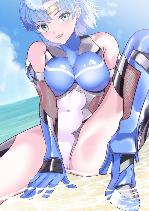 ギアスーツは塩水にも強いのですファンサイト更新したよ(ピクシブにおっぱいとリンクあります)#セーラー対魔忍マーキュリー 