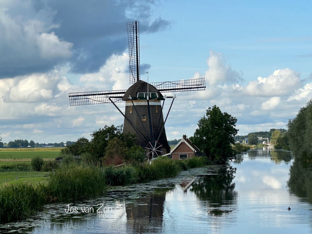 JosVanZon's tweet photo. Goedemorgen allemaal 🙋🏼‍♀️. We gaan vandaag heerlijk hollands met de #beau_gustus fotochallenge van ⁦@dthta57⁩ op #dag27 en zetten de  #molen in de spotlight . 

Twee #Molens #Zoeterwoude en #Benthuizen #Molen #DutchMills #HollandseMolens https://t.co/HcVjqdIdoK