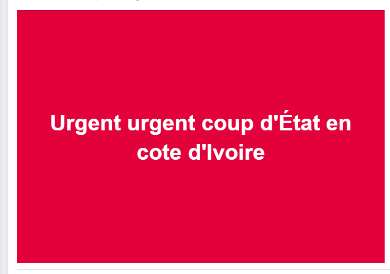 Mise en ligne dans un groupe Facebook de plus de 368 000 membres, cette fausse rumeur n’a pas laissé les internautes indifférents. Pourtant l'auteur ne donne aucune source, et il suffit de quelques recherches rapide pour voir que rien ne confirme cela...
paff.africa/non-la-cote-di…