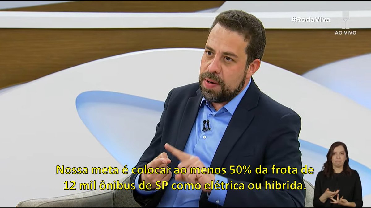 No Roda Viva, Boulos reafirmou a meta de reduzir as emissões de poluentes dos ônibus de SP!

Nunes não cumpriu a Lei 16.802/18! SP deveria ter 3.000 ônibus elétrico, estamos com menos de 200.

Boulos vai cobrir o atraso do Nunes e cumprir a meta!!

#BoulosPrefeito50 #RodaViva