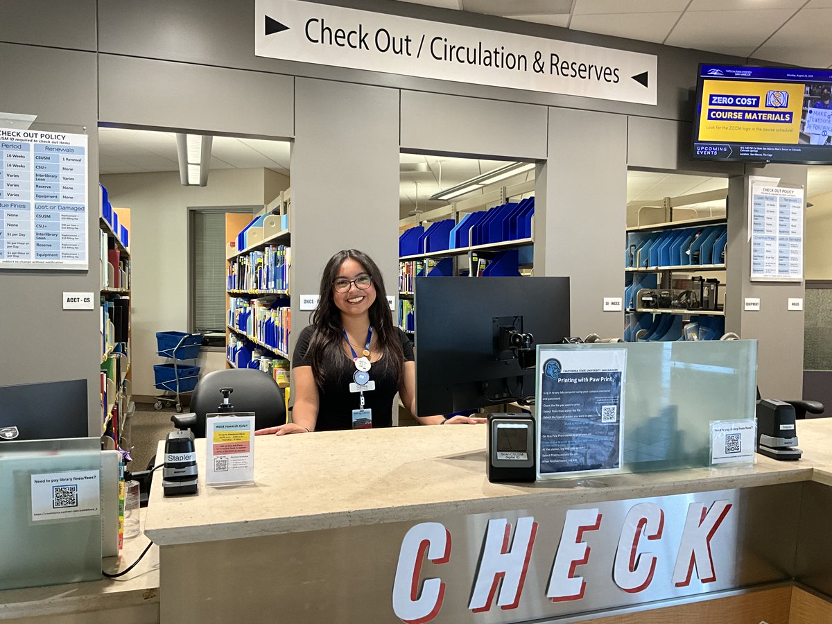 csusm_library's tweet photo. Welcome to our new and returning CSUSM Cougars! ๐๐พ๐๏ธโ
โ
Stop by our 3rd Floor Circulation Desk if you have any questions. We're here to help. Hereโs to an awesome fall semester! ๐โ
โ
#CSUSM #CSUSMLibrary #Fall2024 https://t.co/FImkd2brSd