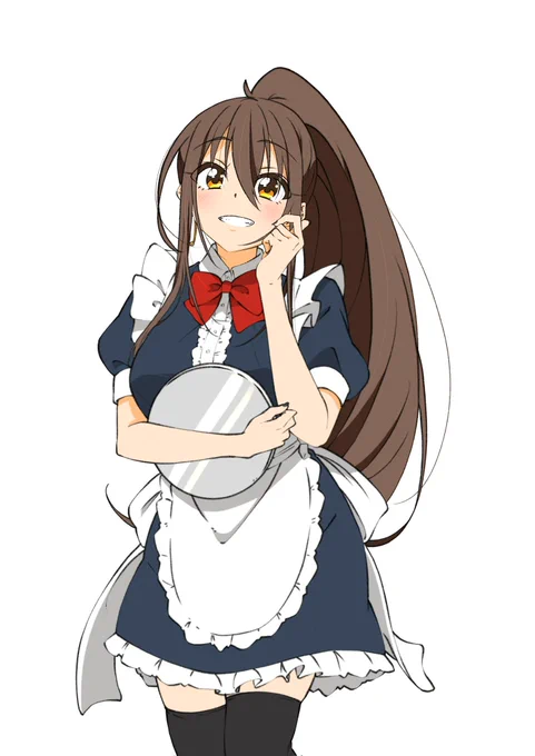 んおぎだあああああああああ ちゃんと午前中に起きるの久々かも 今日もがそばるぞ んなことよりもおおおおおお! 今日はメイド服なポニ子〜!!!
