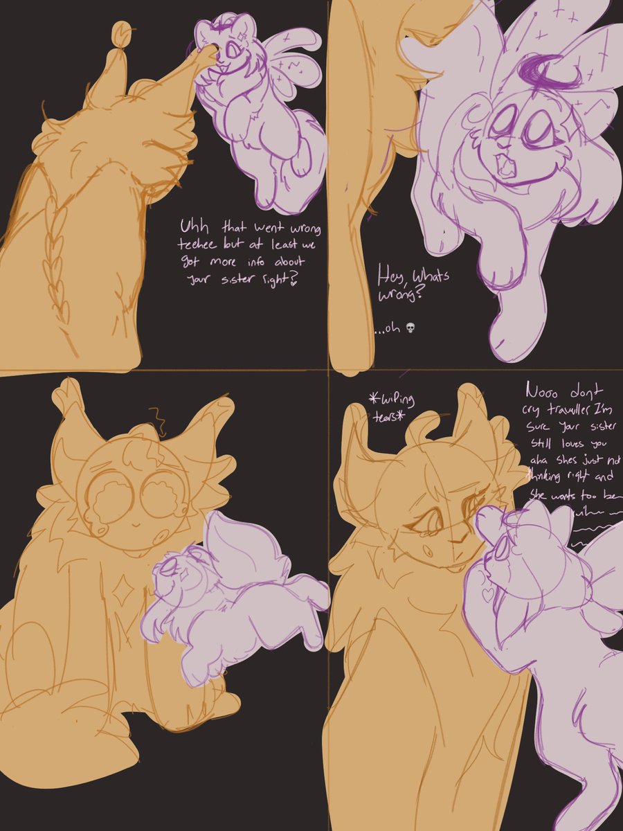 Lum1n4ce's tweet image. #aether_week2024 Day 6: Hurt &amp;amp; Comfort

We will be reunited if it was REAL and SWAG (also ik it looks like caca teehee but I will not bother and will be comfortable instead)