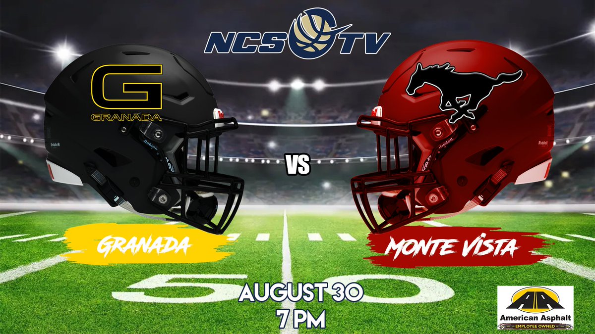 Chris Babcock (@chrisbabcock2) on Twitter photo Friday 7pm on <a href="/NorCalSportsTV/">NorCal SportsTV</a>
<a href="/Granada_FB/">Granada High School Football</a> v <a href="/MVHS_Football/">Monte Vista Football</a>
presented by <a href="/AmerAsphalt/">American Asphalt</a> <a href="/nedmilin/">Ned Milin</a> Morgan Stanley, <a href="/SpitzJewelers/">Spitz Jewelers</a> , PersevereLending.com
<a href="/32george32/">George Schramm</a> Mortgage
<a href="/MitchBookLive/">Mitch Stephens</a> <a href="/DarrenSabedra/">Darren Sabedra</a> <a href="/joseph_dycus/">Joseph Dycus</a>
<a href="/nathancanilao/">Nathan Canilao</a> <a href="/NorCalPreps/">NorCalPreps.com</a> <a href="/KasselMedia/">Ethan Kassel</a> Friday 7pm on <a href="/NorCalSportsTV/">NorCal SportsTV</a>
<a href="/Granada_FB/">Granada High School Football</a> v <a href="/MVHS_Football/">Monte Vista Football</a>
presented by <a href="/AmerAsphalt/">American Asphalt</a> <a href="/nedmilin/">Ned Milin</a> Morgan Stanley, <a href="/SpitzJewelers/">Spitz Jewelers</a> , PersevereLending.com
<a href="/32george32/">George Schramm</a> Mortgage
<a href="/MitchBookLive/">Mitch Stephens</a> <a href="/DarrenSabedra/">Darren Sabedra</a> <a href="/joseph_dycus/">Joseph Dycus</a>
<a href="/nathancanilao/">Nathan Canilao</a> <a href="/NorCalPreps/">NorCalPreps.com</a> <a href="/KasselMedia/">Ethan Kassel</a>