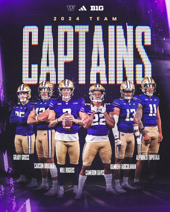 UW_Football's tweet photo. 𝐎𝐔𝐑 Captains 🫡 

#AllAboutTheW | #BeAPro https://t.co/CzbUM21oS9