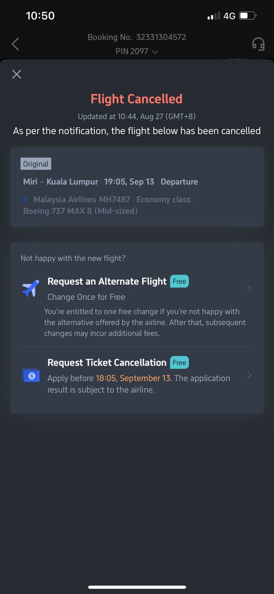nikazimnikarif's tweet photo. Benda yang orang tak nampak bila kerja di borneo. Tiba-tiba cancel macam ni orang dah lama plan nak balik kampung cuti cari tiket murah. Dia ingat semua kerja borneo ni sedia duit untuk beli tiket je. Nak beli last minute mahal, beli awal-awal cancel pulak 😅 @KemPendidikan @MAS https://t.co/uVy4r8kzh3
