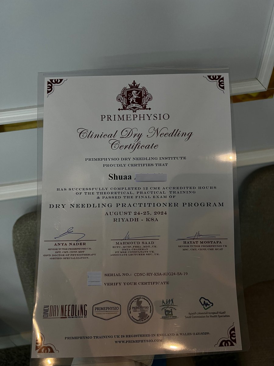 ISHUAAI's tweet photo. Officially a Certified Clinical dry needling practitioner 💉🪡 https://t.co/QWtEZs9eRp