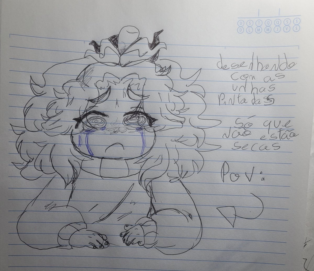Tomatecru81's tweet photo. Bateu uma vontade de desenhar mas as unhas estavam secando... fds kakkkakaka

#draw https://t.co/TiP31ITFI1