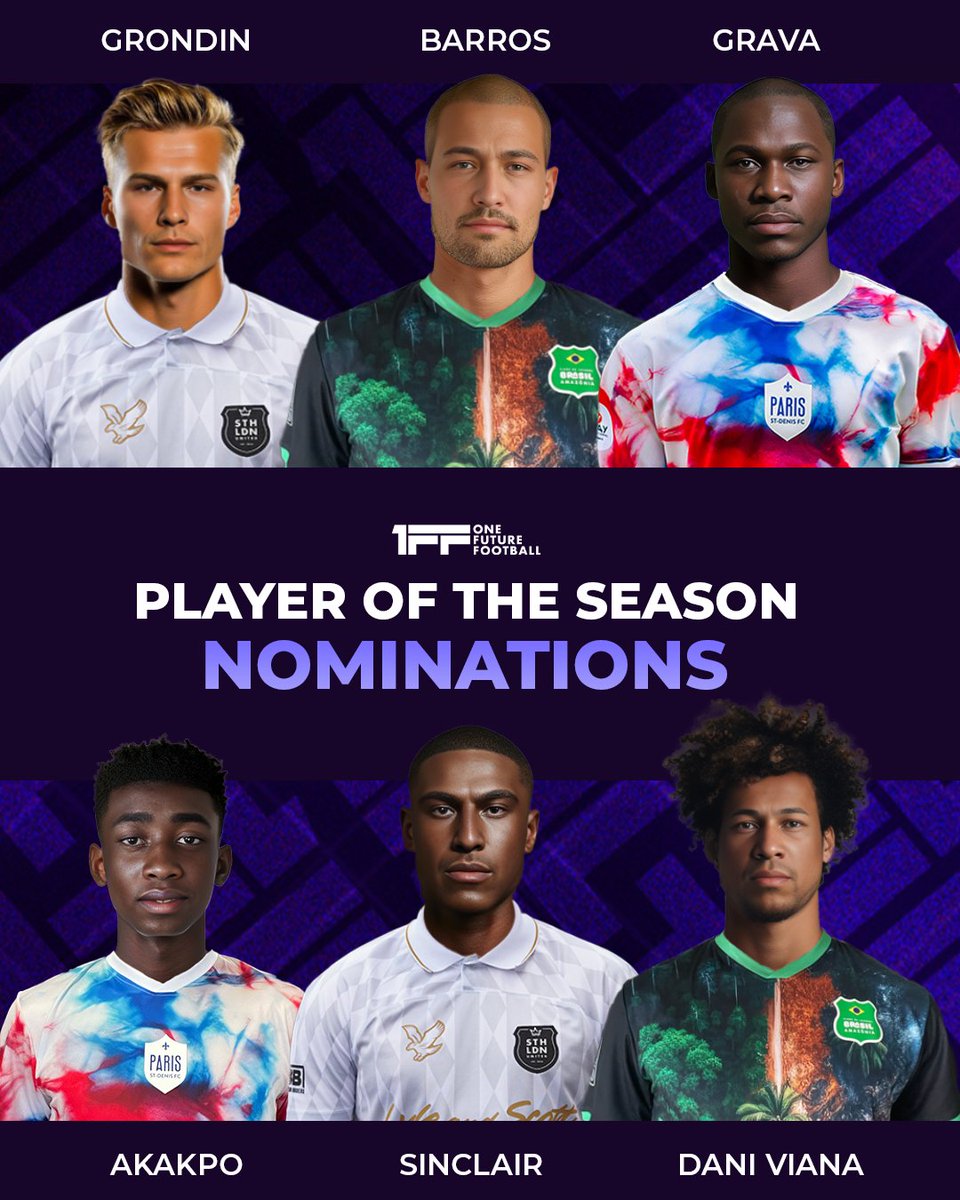 The Season 3 Player of the Season nominees:

▪️ Adrien Grondin (South London United)
▪️ Thiago Barros (Brasil Amazônia)
▪️ Florian Grava (Paris St-Denis)
▪️ Kokou Akakpo (Paris St-Denis)
▪️ Ruben Sinclair (South London United)
▪️ Dani Viana (Brasil Amazônia)

Who should win? 👇