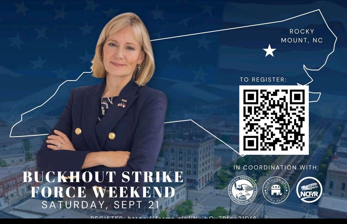 TriangleYR's tweet image. Register to serve with other YR’s for the Laurie Buckhout Strike Force Weekend as she is running for NC House District 1 on Saturday, September 21st in Rocky Mount!