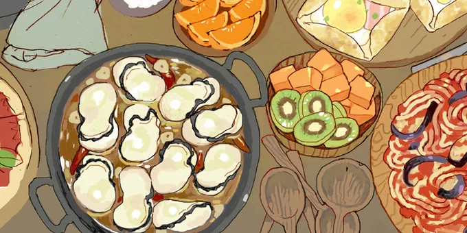 憎たらしい牡蠣のほうが美味しそうに描けて泣ける 