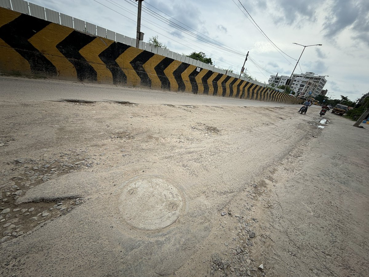 <a href="/AeWard109/">Ae_ward109_Hafeezpet</a> <a href="/PawanSomanchi/">Pawan</a> <a href="/revanth_anumula/">Revanth Reddy</a> <a href="/CommissionrGHMC/">Commissioner GHMC</a> <a href="/KTRBRS/">KTR</a> <a href="/GHMCOnline/">GHMC</a> <a href="/HMWSSBOnline/">HMWSSB</a> <a href="/gadwalvijayainc/">Vijayalaxmi Gadwal, GHMC MAYOR</a> <a href="/TelanganaCMO/">Telangana CMO</a> <a href="/Ashu_Tweeting/">Ashwini</a> <a href="/HydREGuide/">Hyderabad Real Estate & Infra</a> <a href="/commoncitizenh1/">commoncitizenhyd</a> <a href="/AkkumBakkumm/">StaringStar</a> <a href="/srikarwrites/">Sri</a> <a href="/disisvamsi/">Vamsi</a> Patching is good if the road has a few patches here and there...how will you patch this kind of roads?? Please get the road into the same state as before the pipeline work started.