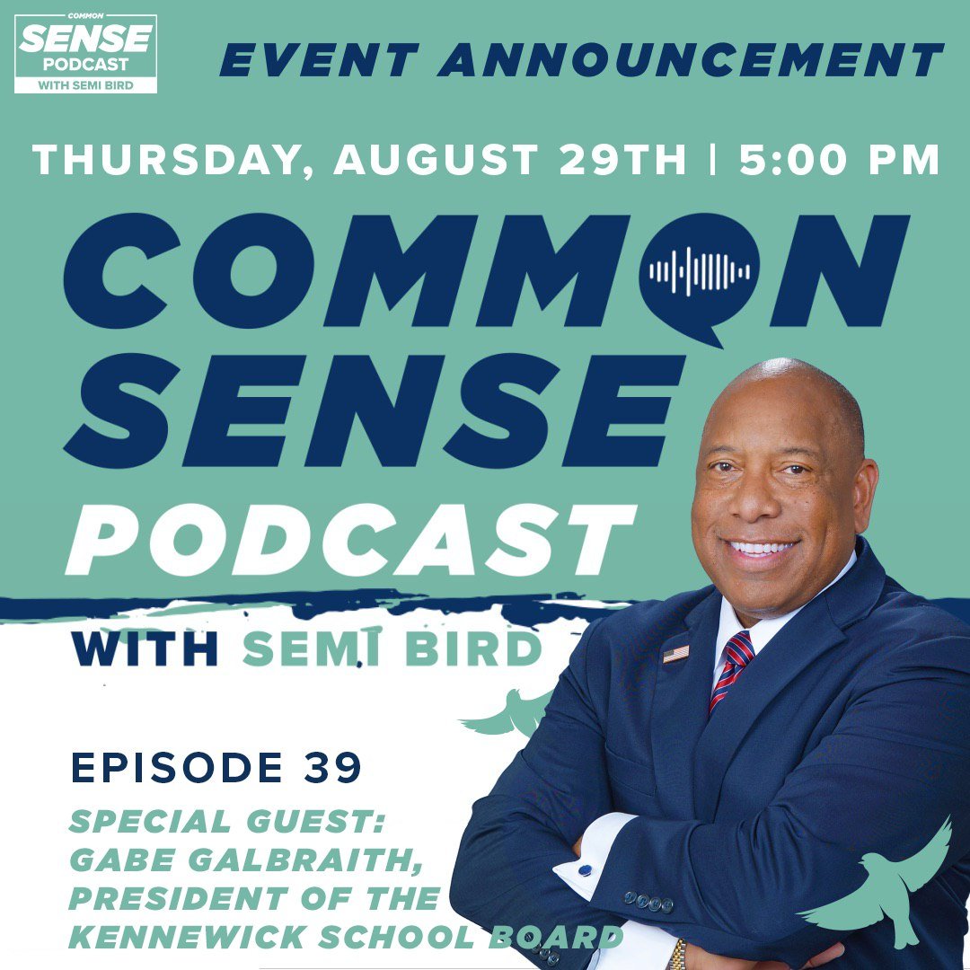 PODCAST ANNOUNCEMENT! Join Semi on Thursday, August 29th, at 5:00 PM on our Common Sense podcast where we'll discuss some of the great things they are doing to improve children's education and how they have navigated controversial topics, such as CRT and Trans Gender issues in