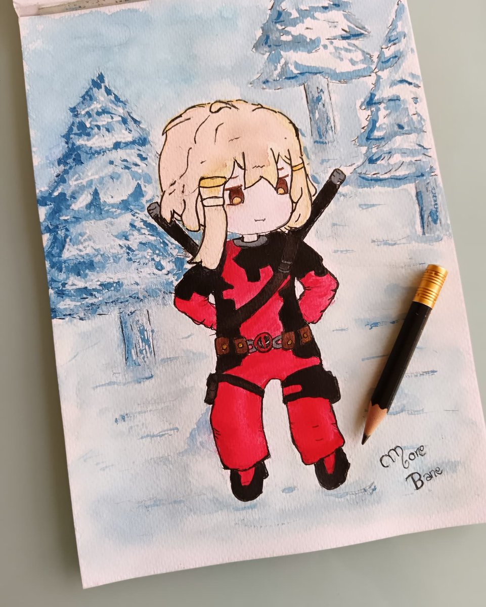 MorelyNoelia's tweet photo. Fan art Deadpool versión Gamster Gaming❤️��
Hice un nuevo dibujo en acuarelas 🤗
#Gamsart @GamsterGaming  #dibujando #drawing #acuarelas #watercolors #ByMoreBane https://t.co/ethvaUSXo7