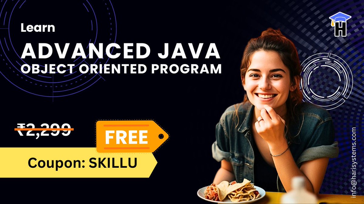 metlasudha's tweet image. Mastering Advanced Java with Object-Oriented Programming
udemy.com/course/masteri…
#advjava #java #chatgpt #tips #skills #bootcamp #programming #development #udemy #udemycoupon #elearning #edtech #facts #usa #uk #ai #free #inspire #harisystems
