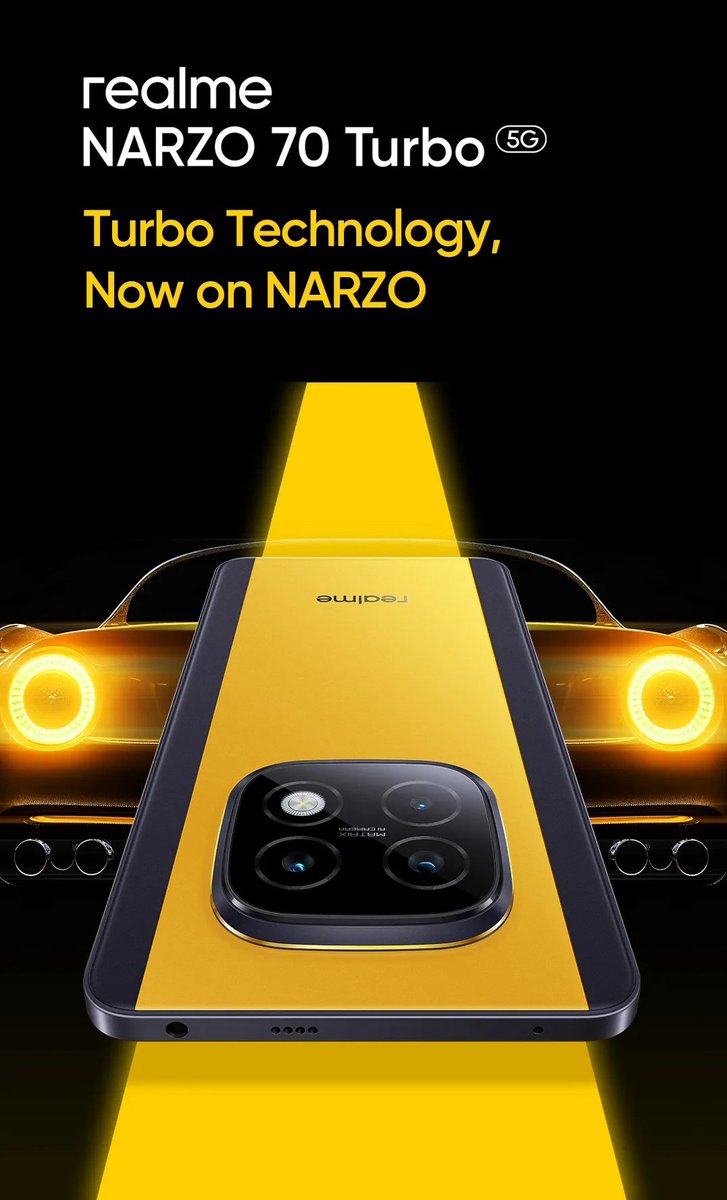 TechCrux4U's tweet photo. #realmeNARZO70Turbo5G 👀 https://t.co/oTfY1EWjNj