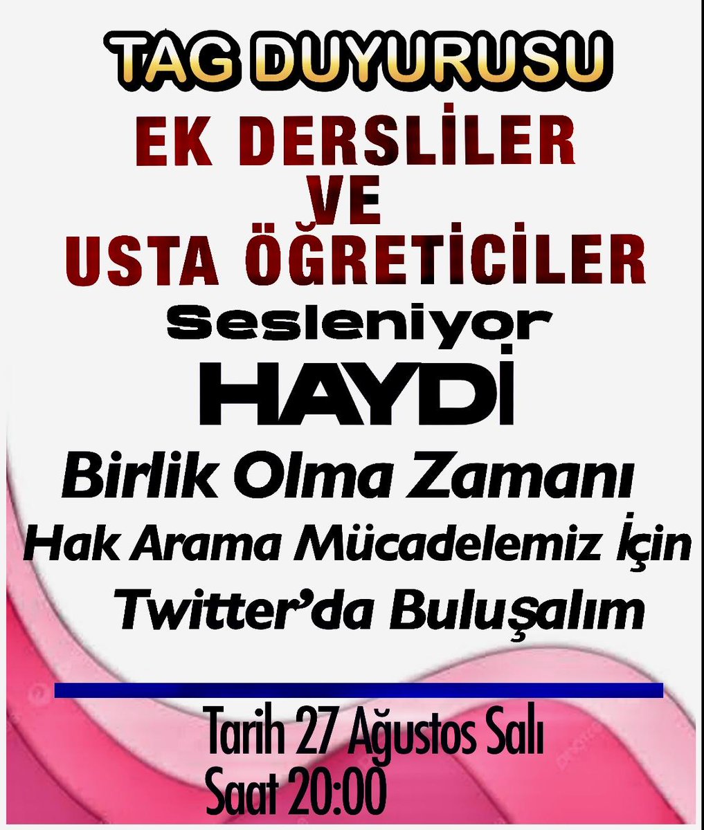 Sen,ben,o,biz yok HEP BİRLİKTE MÜCADELE ZAMANI...
<a href="/RTErdogan/">Recep Tayyip Erdoğan</a> 
#ustaöğreticidentasarrufolmaz
#SonDakika
Bahçeli