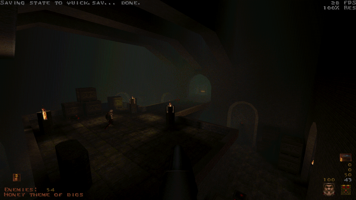 mankrip's tweet photo. Now the fog also uses the higher-res dithering kernel in the #Retroquad engine. Really smooth results. https://t.co/VRkFQBisN9