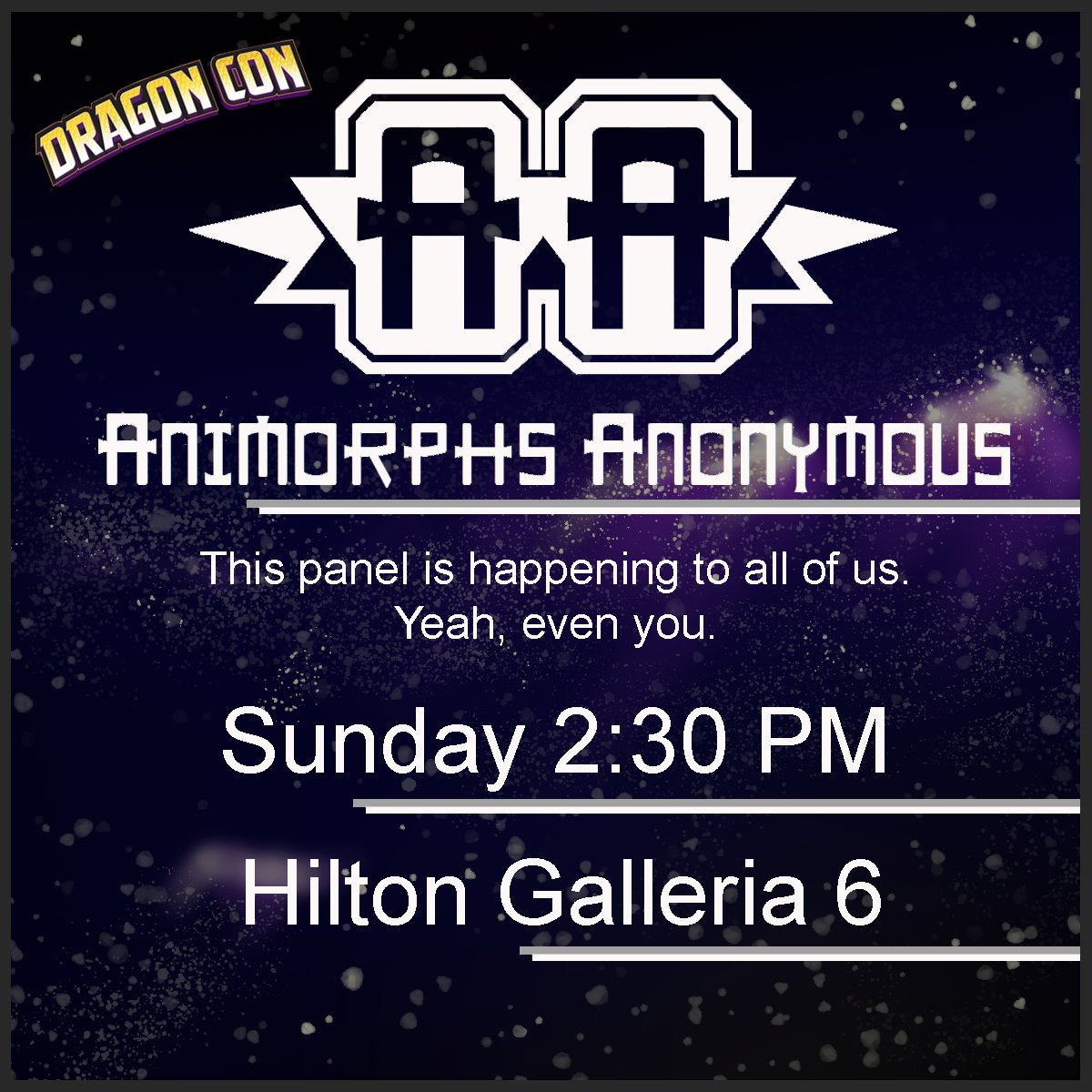 animorphsanon's tweet photo. What's this? Why it's an Animorphs Anonymous LIVE SHOW!

If you are attending DragonCon 2024 in Atlanta, GA then you can come see us talk about Animorphs. LIVE!

#DragonCon2024 #podcast #liveshow #Animorphs https://t.co/SUcbaibCdV