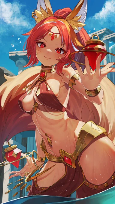 ジャーニー() リリースおめでとうございます!! 褐色娘のサテラさん描かせて頂きました! 見た目が好みなのでめっちゃがんばった・・・! 褐色はいいぞ・・・!    #AFKジャーニー #AFKジャーニーイラコン