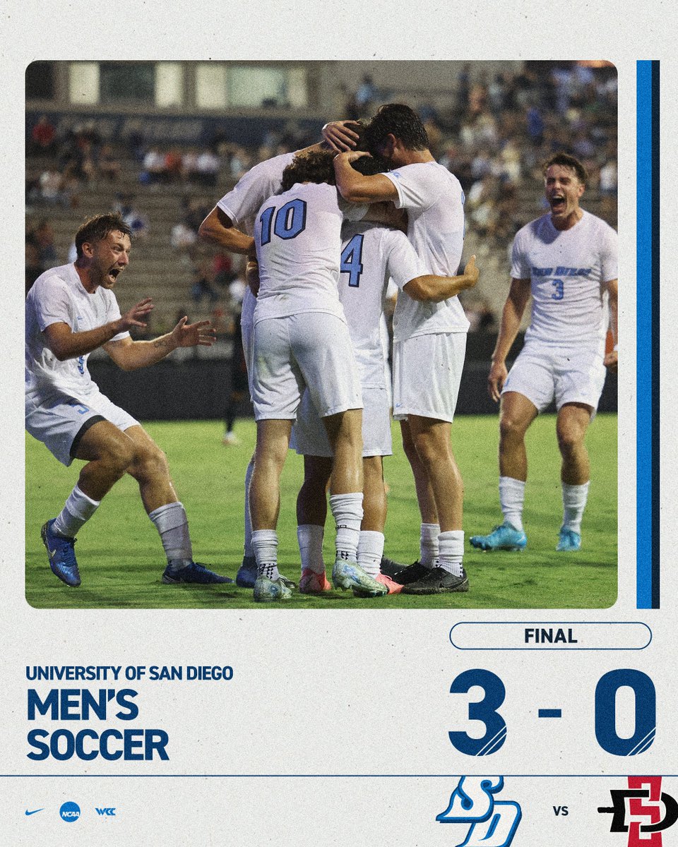 We Are San Diego.

<a href="/USDmsoccer/">San Diego Men's Soccer</a> DOMINATES crosstown rival SDSU to earn its first win of the season!

#GoToreros