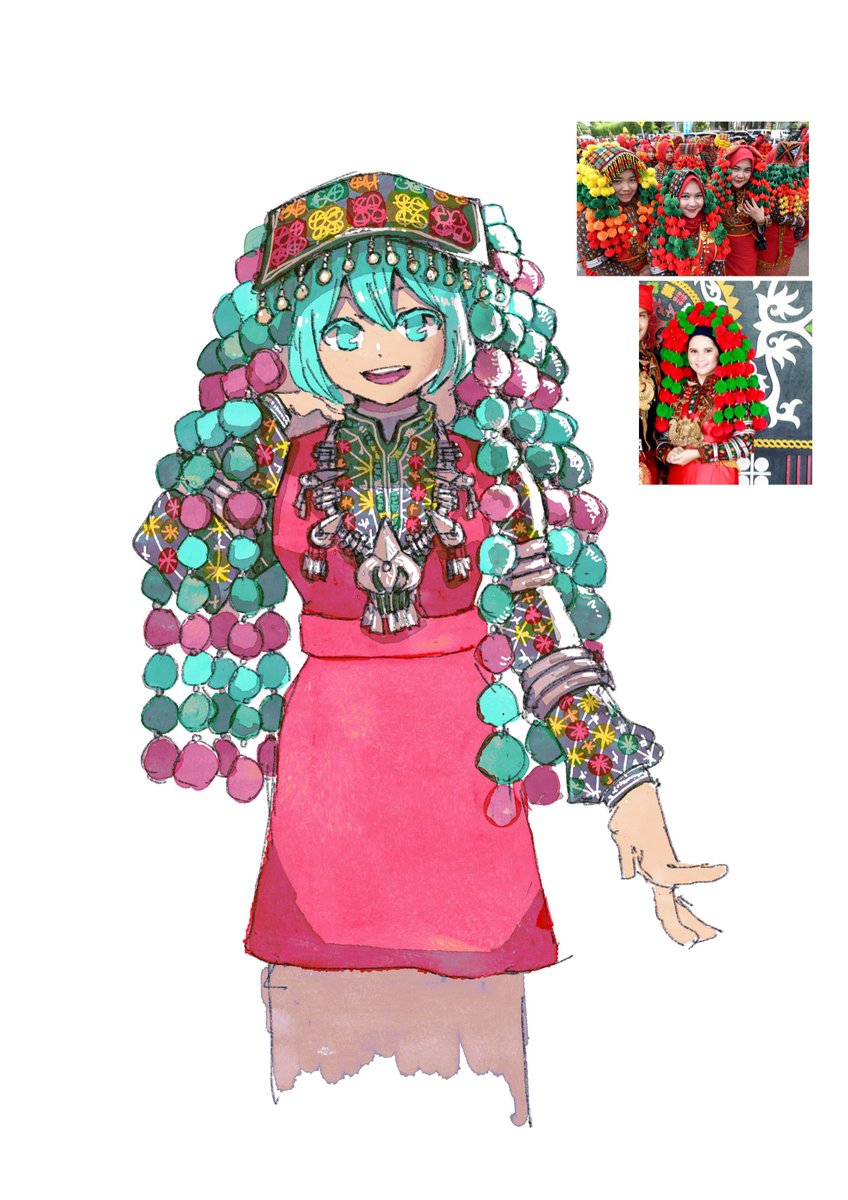 Indonesian Miku in Aceh Alas Attire